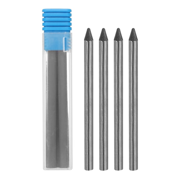 Uxcell 8Pcs 5.6mm 8B Carpenter Pencil Refills, Solid Dry Pencil Refills Break Resistant Refill for Mechanical Carpenter Construction Pencils Art Drafting, Black