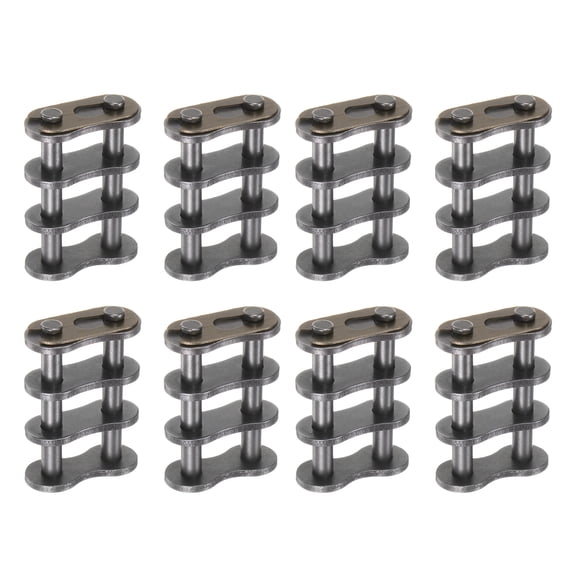 Uxcell 8Pcs #60-2/12A-2 Double Roller Chain Connecting Links 19.05mm Pitch Master Connector Link for 12A-2 Chain