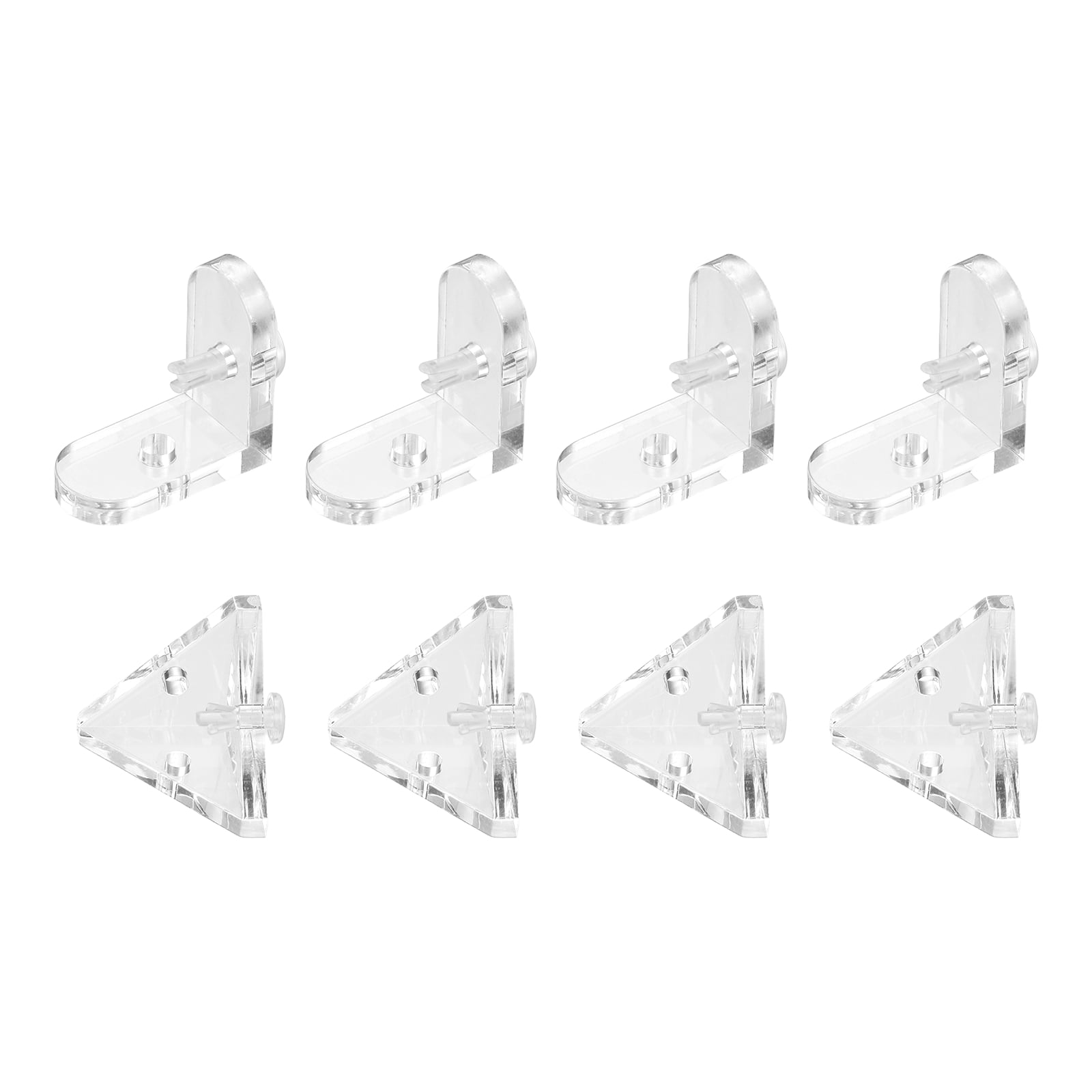 Uxcell 8Pcs Acrylic Corner Bracket, Triangle and L-Shape Corner ...