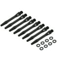 thumbnail image 1 of Uxcell 8Pcs Aluminum Dart Shafts 2BA Thread Dart Stems Replacement Accessories with Rubber Rings for Steel Tip Black 35mm, 1 of 5
