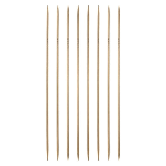 Uxcell 8Pcs Bamboo Knitting Needles Double Pointed Size US 3(3.25mm) Carbonized 10 inch(25cm) Straight for Handmade Creative DIY