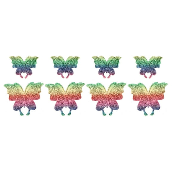 Uxcell 8Pcs Butterfly Car Decals for Women, 2 Size Rhinestone Crystal Sticker Decoration, Colorful
