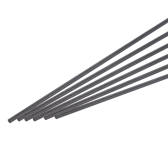 Uxcell 8Pcs Carbon Fiber Rod 6mm x 300mm Carbon Rod Bar for RC Plane DIY Craft Kite Wing Tube Quadcopter Arm