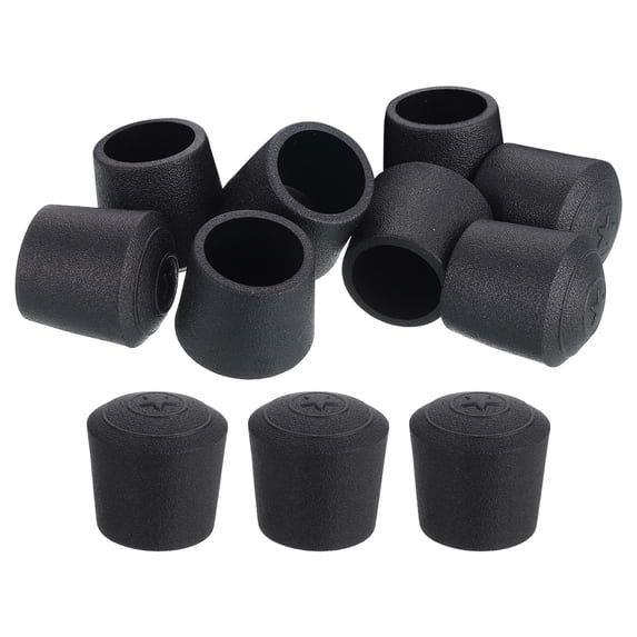 Uxcell 8Pcs Chair Leg Tips Caps, 13/16" Non-Slip Feet End Caps Cover, Arc Chair Leg Floor Protectors, Black