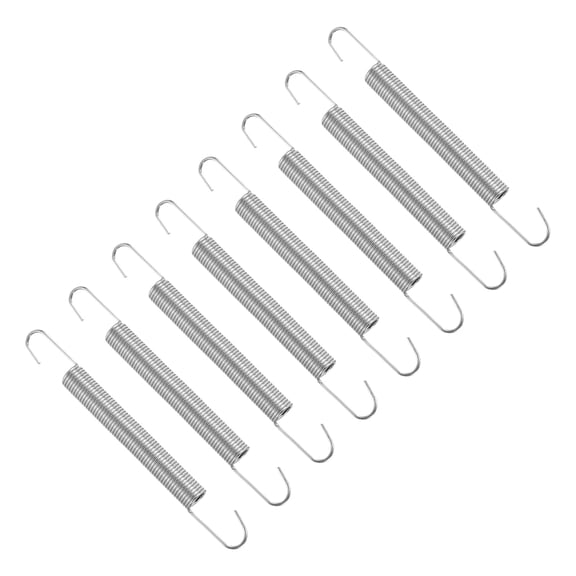 Uxcell 8Pcs Extension Spring, Stainless Steel Small Springs with Dual Hook Mechanical Compression Spring for Home Furniture Repair 1.2mm Wire Dia x 10mm OD x 115mm Length