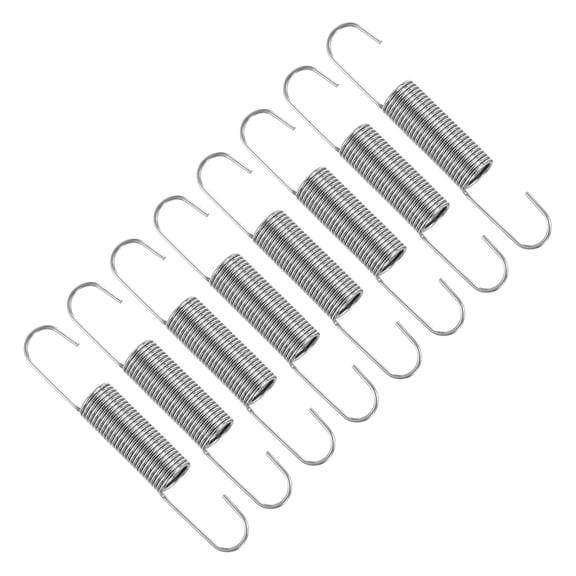 Uxcell 8Pcs Extension Spring, Stainless Steel Small Springs with Dual Hook Mechanical Compression Spring for Home Furniture Repair 1mm Wire Dia x 10mm OD x 70mm Length