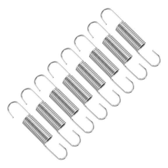 Uxcell 8Pcs Extension Spring, Stainless Steel Small Springs with Dual Hook Mechanical Compression Spring for Home Furniture Repair 1mm Wire Dia x 8mm OD x 50mm Length