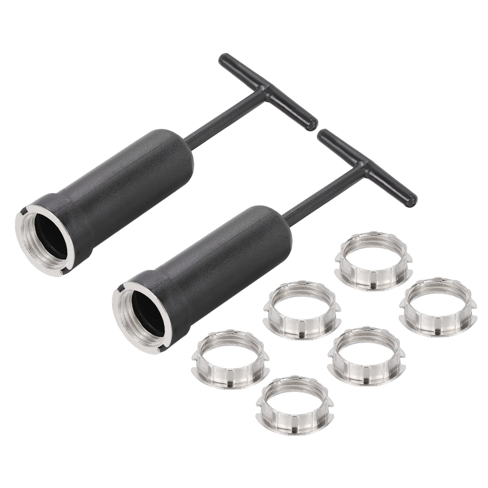 Uxcell 8Pcs G9 Light Socket Rings Kit, Metal Shade Holder Adapter Ring ...