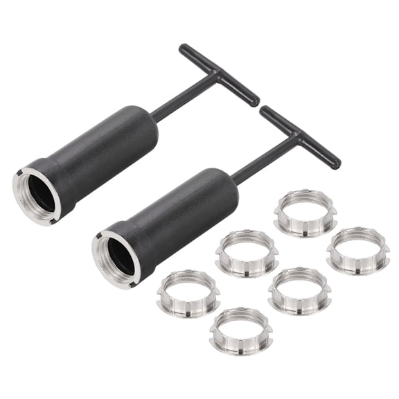 Uxcell 8Pcs G9 Light Socket Rings Kit, Metal Shade Holder Adapter Ring Kit with Removal Tool for 3/4inch Thread Diameter G9 Socket for Table Floor Pendant Chandelier Lamp Fixture(Small)