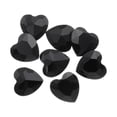 thumbnail image 1 of Uxcell 8Pcs Heart Rhinestones 27mm Pointed Back Heart Glass Rhinestone for Jewelry Making Costume DIY Crafts Black, 1 of 5