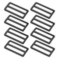 thumbnail image 1 of Uxcell 8Pcs Metal Slide Buckle, 2" Metal Zinc Alloy Adjustable Buckle, Flat Slide Strap Release Buckles, Black, 1 of 6