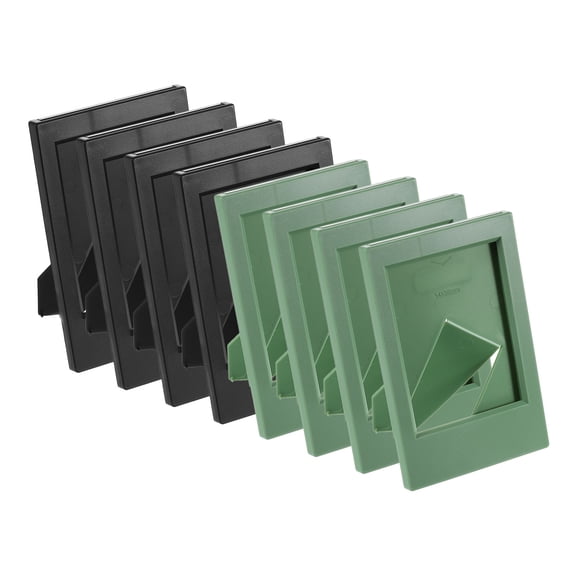Uxcell 8Pcs Mini Picture Frames 2.4 x 3.6 inch Rectangle Picture Photo Frame Holder, Multicolor