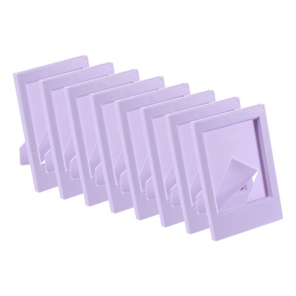 Uxcell 8Pcs Mini Picture Frames 2.4 x 3.6 inch Rectangle Small Picture Photo Frame Holder, Purple