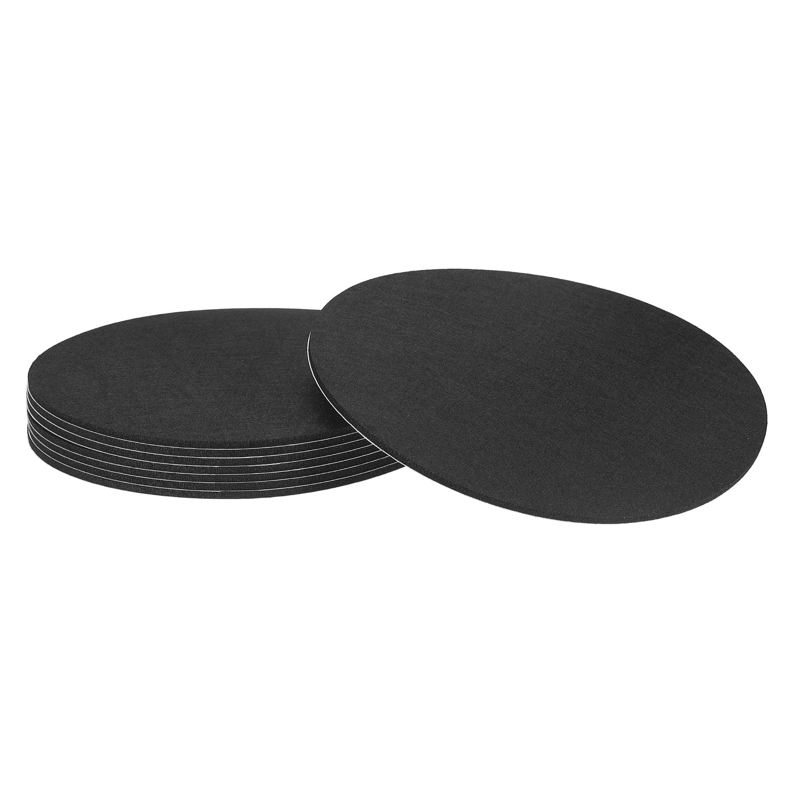 Uxcell 8Pcs Non Slip Furniture Pads, 11" Round Self Adhesive Felt Bumpers Noise Reducing Furniture Feet Floor Protector for Chairs Tables Furniture Legs (Black 0.2" Thick)