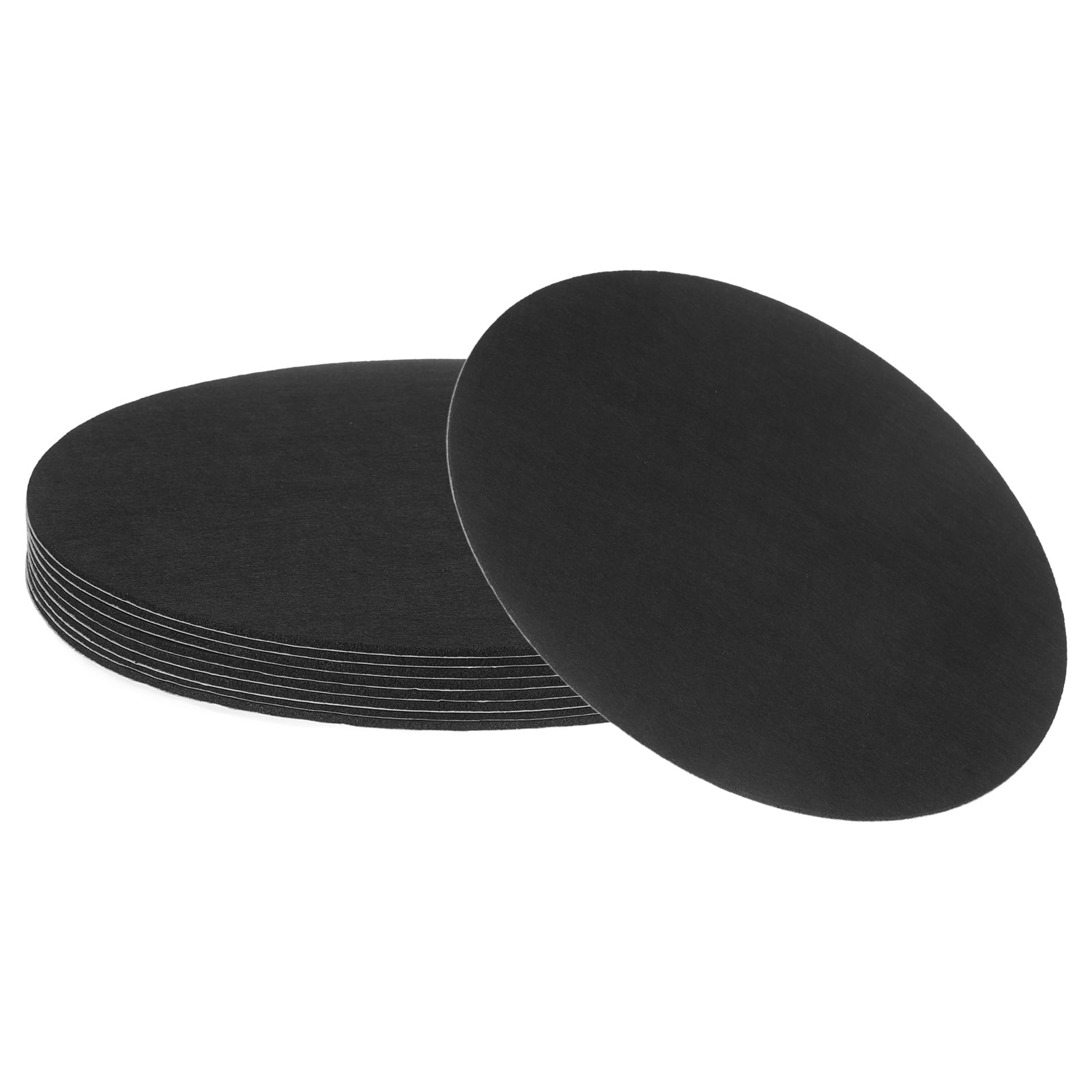Uxcell 8Pcs Non Slip Furniture Pads, 12" Round Self Adhesive Felt Bumpers Noise Reducing Furniture Feet Floor Protector for Chairs Tables Furniture Legs (Black 0.12" Thick)