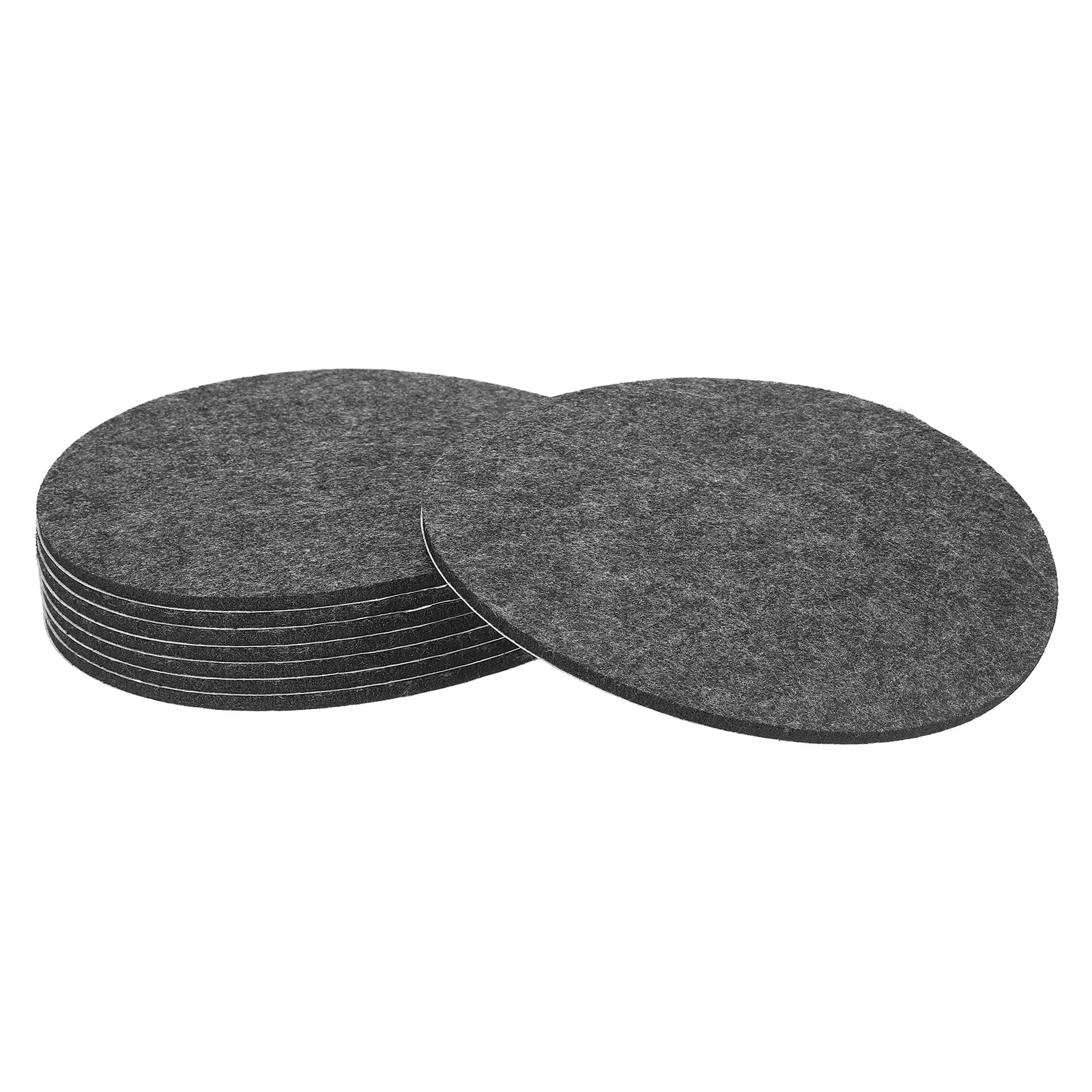 Uxcell 8Pcs Non Slip Furniture Pads, 8" Round Self Adhesive Felt Bumpers Noise Reducing Furniture Feet Floor Protector for Chairs Tables Furniture Legs (Gray 0.2" Thick)