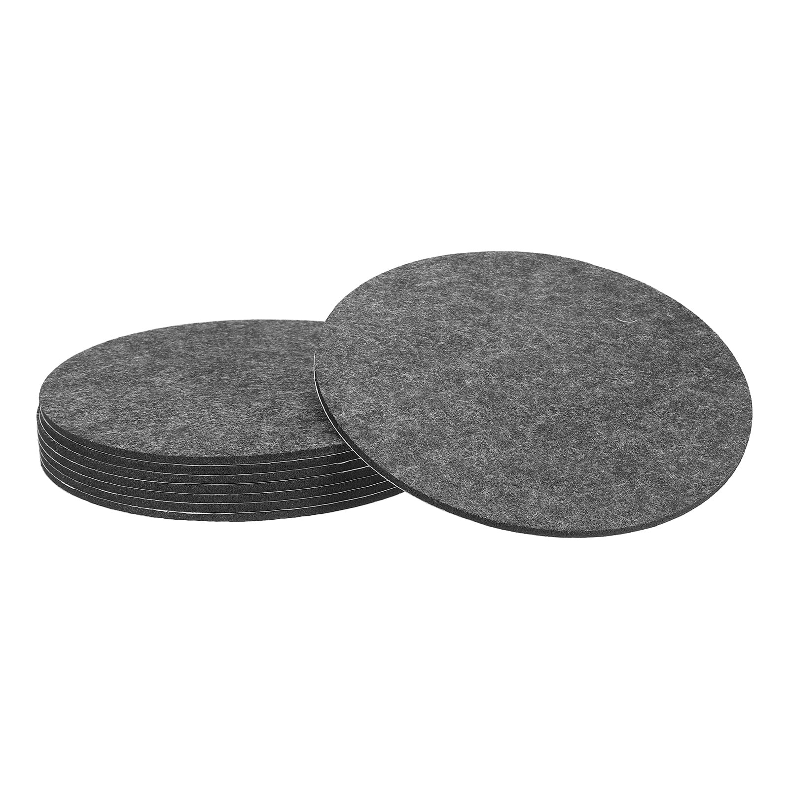 Uxcell 8Pcs Non Slip Furniture Pads, 9.5" Round Self Adhesive Felt Bumpers Noise Reducing Furniture Feet Floor Protector for Chairs Tables Furniture Legs (Gray 0.2" Thick)
