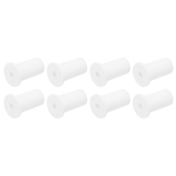 Uxcell 8Pcs Wall Grommets for Cables 1 Inch Silicone Cable Wall Bushing Feed Cable Routing Kits with 7.5mm Hole, White