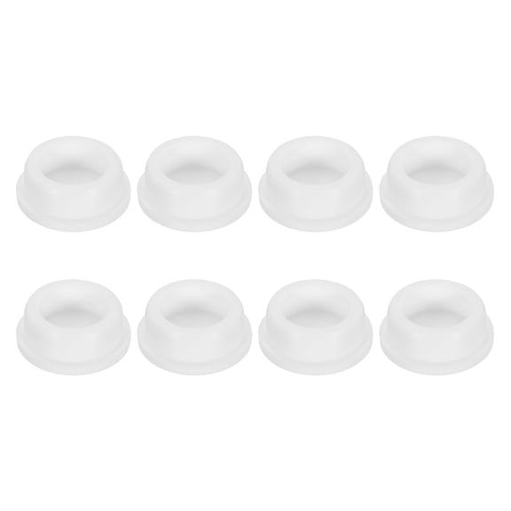 Uxcell 8Pcs White Plug Holes, Waterproof Rubber Button Plug for 38mm / 1.5" Hole Bottles Pipes End Caps Round Sealing Plugs Flexible Rubber Stoppers