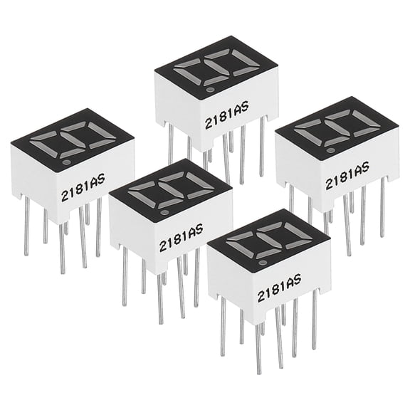 Uxcell 8Pin 0.3"x0.4"x0.2" Common Cathode 2.1V LED Display Digital Tube Red 5 Pack