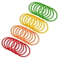 thumbnail image 1 of Uxcell 8cm Plastic Carnival Ringtoss Rings Game Hoop 24 Pack (Green, Orange, Red, Yellow), 1 of 5