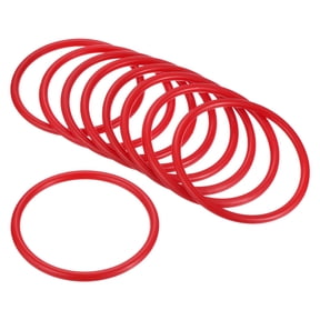 Uxcell 8cm Plastic Carnival Ringtoss Rings Hoop Party Favor Game, Red 12 Pack