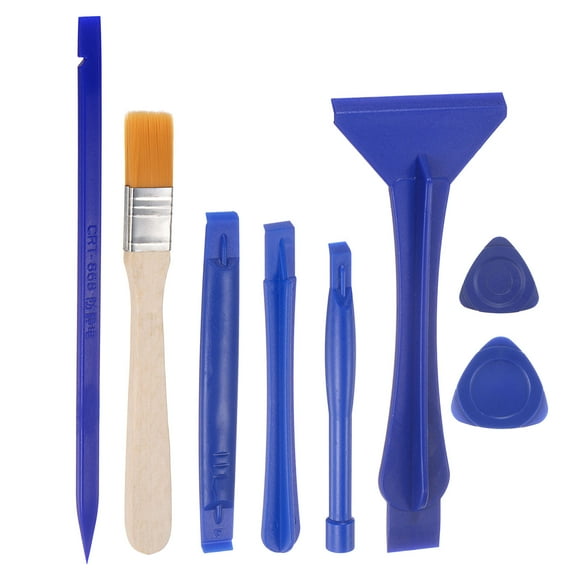 Uxcell 8in1 Set Electronics Repair Tool Kit Plastic Bar, Cleaning Brush for Screen
