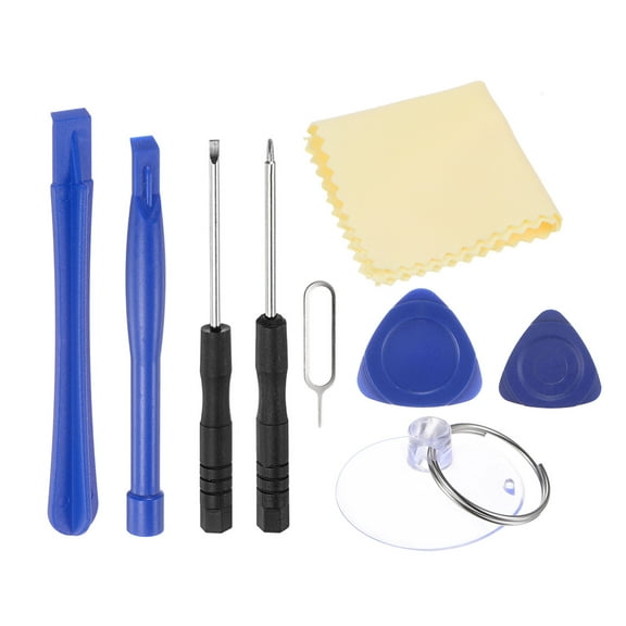 Uxcell 8in1 Set Electronics Repair Tool Kit Plastic Bar, Cleaning Cloth for Screen