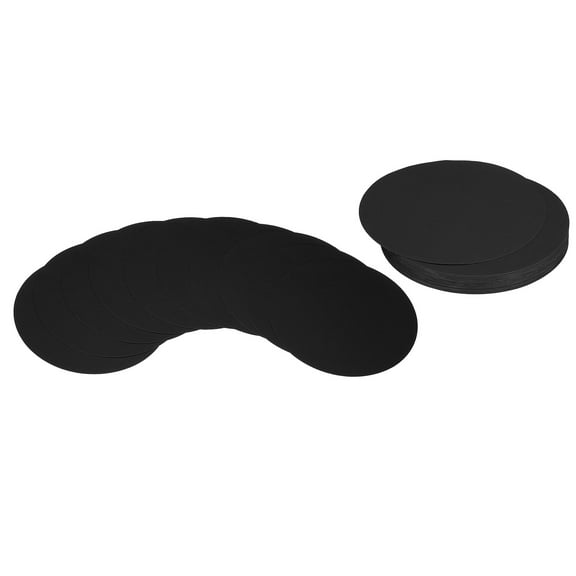 Uxcell 8inch Circle Card Stock, 50Pcs Round Shape Cutouts Paper, Black