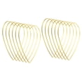 thumbnail image 1 of Uxcell 8inch Dream Catcher Rings, 12 Pcs Metal Heart Shape Floral Ring, Gold, 1 of 7