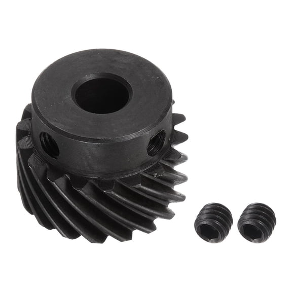 Uxcell 8mm Aperture 18T Helical Gear 1 Mod Hardened Steel Motor Gear, Left Direction