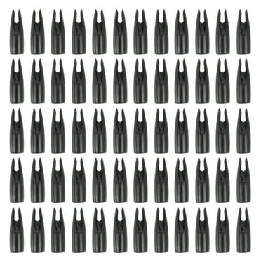 Uxcell 8mm Archery Arrows Nocks Plastic Glue On Arrow Nock Replacement Black 60 Pcs