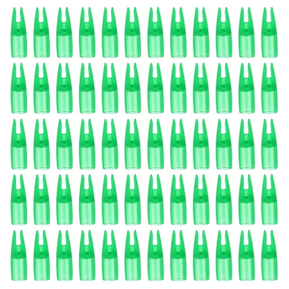 Uxcell 8mm Archery Arrows Nocks Plastic Glue On Arrow Nock Replacement Green 60 Pcs