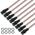 thumbnail image 1 of Uxcell 8mm Blue Signal Indicator Lights, 8 Pack AC/DC 110-220V, Black, 1 of 5
