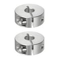 thumbnail image 1 of Uxcell 8mm Bore Set Screw Split Clamp-On Collars Aluminum Alloy, 25mm OD, 10mm Width 2 Pack, 1 of 5