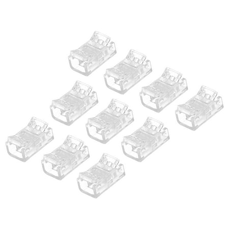 Uxcell 8mm COB LED Strip to Strip Connector, Solderless Extension Connection for High Density LED Strip Lights, 15Pack
