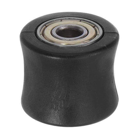 Uxcell 8mm Chain Roller Pulley Tensioner Wheel Guide Concave Type for Bike Atv Go-kart Black