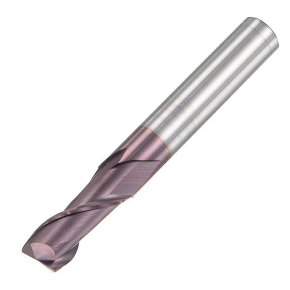 Uxcell 8mm Dia 8mm Shank 60mm Length HRC55 Carbide AlTiN Coated 2 Flute Square Nose End Mill