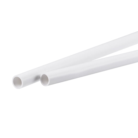 Uxcell 8mm ID 10mm OD 500mm White Pipe Round Rigid Plastic Tube for Water Pipe 2 Pack