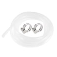 thumbnail image 1 of Uxcell 8mm ID 12mm OD 10ft Silicone Tubing Silicone Rubber Tube Air Hose Water Pipe Clear with Clamps, 1 of 5