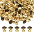 thumbnail image 1 of Uxcell 8mm Leather Rivets, 70 Sets Rhinestone Rivet Studs Double Cap Spikes Rivet for Leather Crafting for Decor Repair DIY Clothing Belts Bags Shoes, Dark Purple Gold Tone, 1 of 6