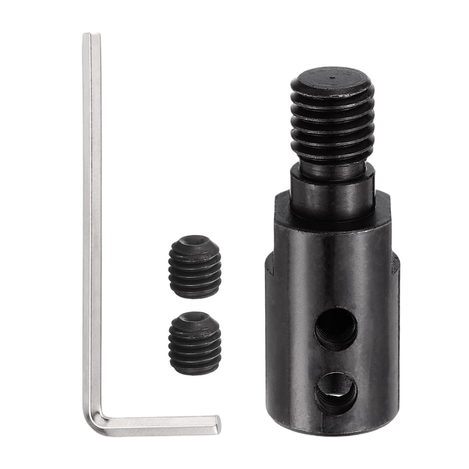 Uxcell 8mm to M10 Motor Arbor Shaft in 1045 Steel, with Set Screws and ...