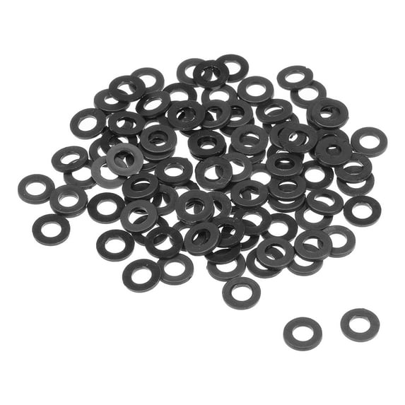 Uxcell 8mm O.D. 1mm Thick Nylon Flat Washers for 4mm ID Screw Bolt, 100 Count