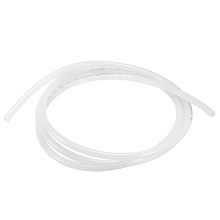 Uxcell 8mm OD 6mm ID 2m Long PA12 Nylon Tube for Air Line Brake Fluid Transfer White