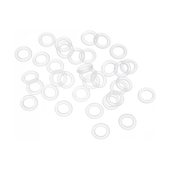 Uxcell 8mm OD x 1.5mm Width Silicone Sealing O-Rings for Faucets Piping Repair, White 50 Pack