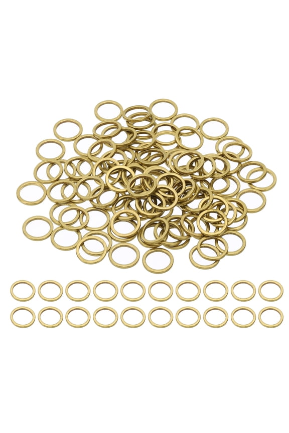 8mm OD x 6mm ID Earring Beading Hoop, 100Pcs Copper Round Solid Copper Beading Finding Rings Loops, Copper