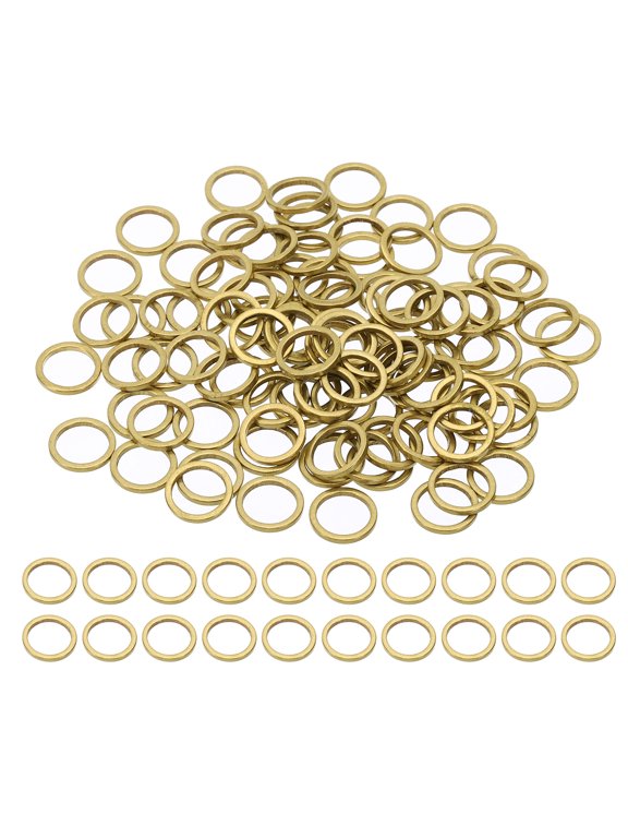 8mm OD x 6mm ID Earring Beading Hoop, 100Pcs Copper Round Solid Copper Beading Finding Rings Loops, Copper
