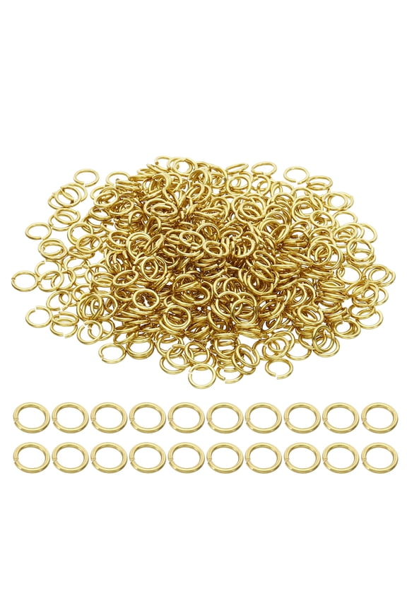 8mm Open Jump Rings, 500Pcs Solid Copper Round Ring Charm Loops Connectors, Copper
