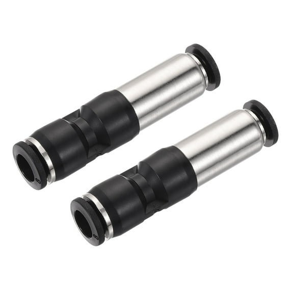 Uxcell 8mm Push Quick Connect Inline Air Tube Fitting Check Valve Black 2 Pack