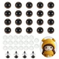 thumbnail image 1 of Uxcell 8mm Safety Eyes, 20Pcs Realistic Doll Crocheting Safety Eyes Brown, 1 of 6